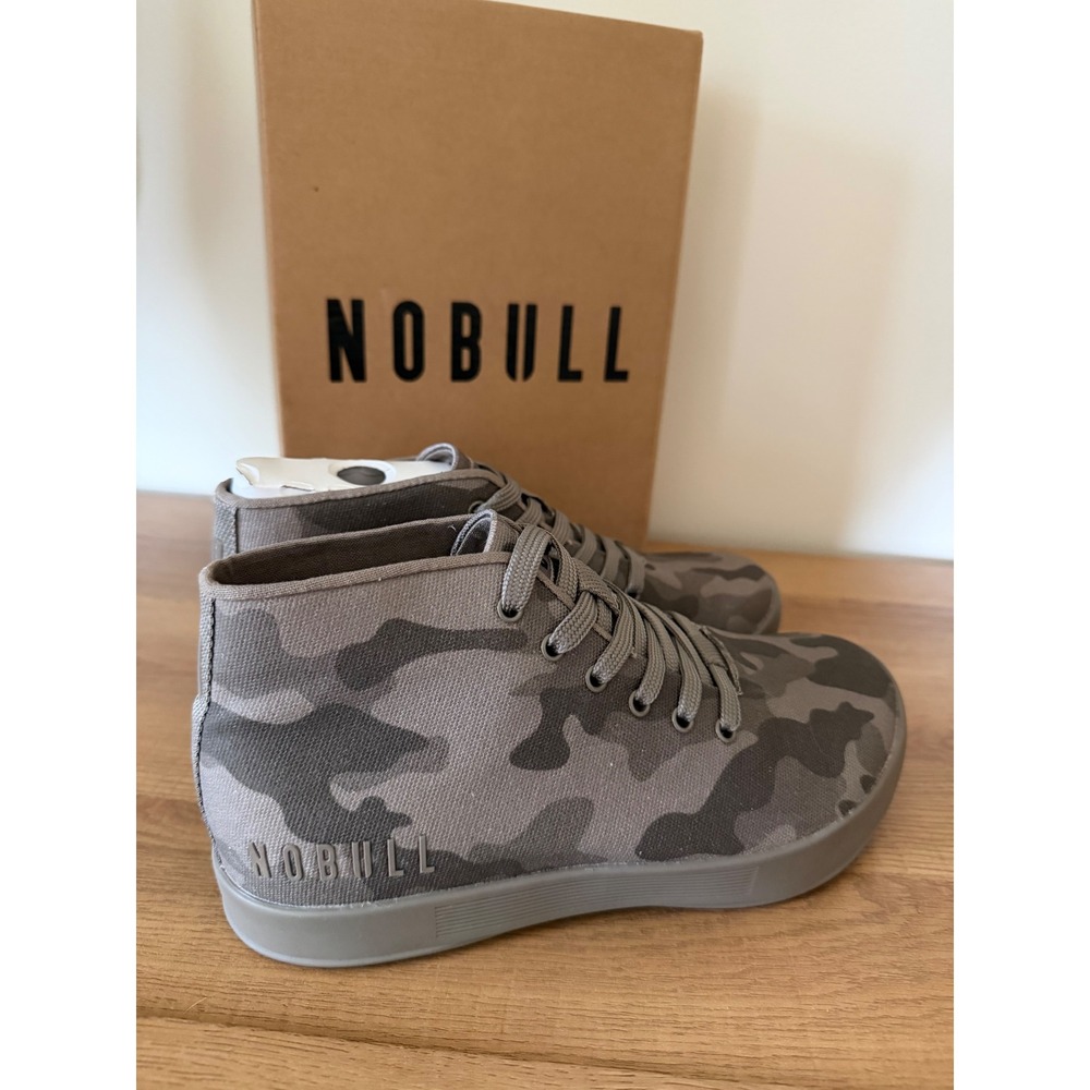 NOBULL‎ Canvas Trainer Mid Camo Grey Brown Womens 6 Mens 4.5 FCV2MLBRWNCM04.5